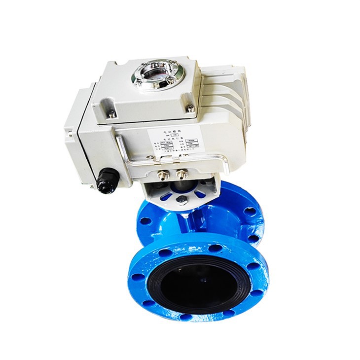 WCB A216 Flange Motor Drive Butterfly Valve